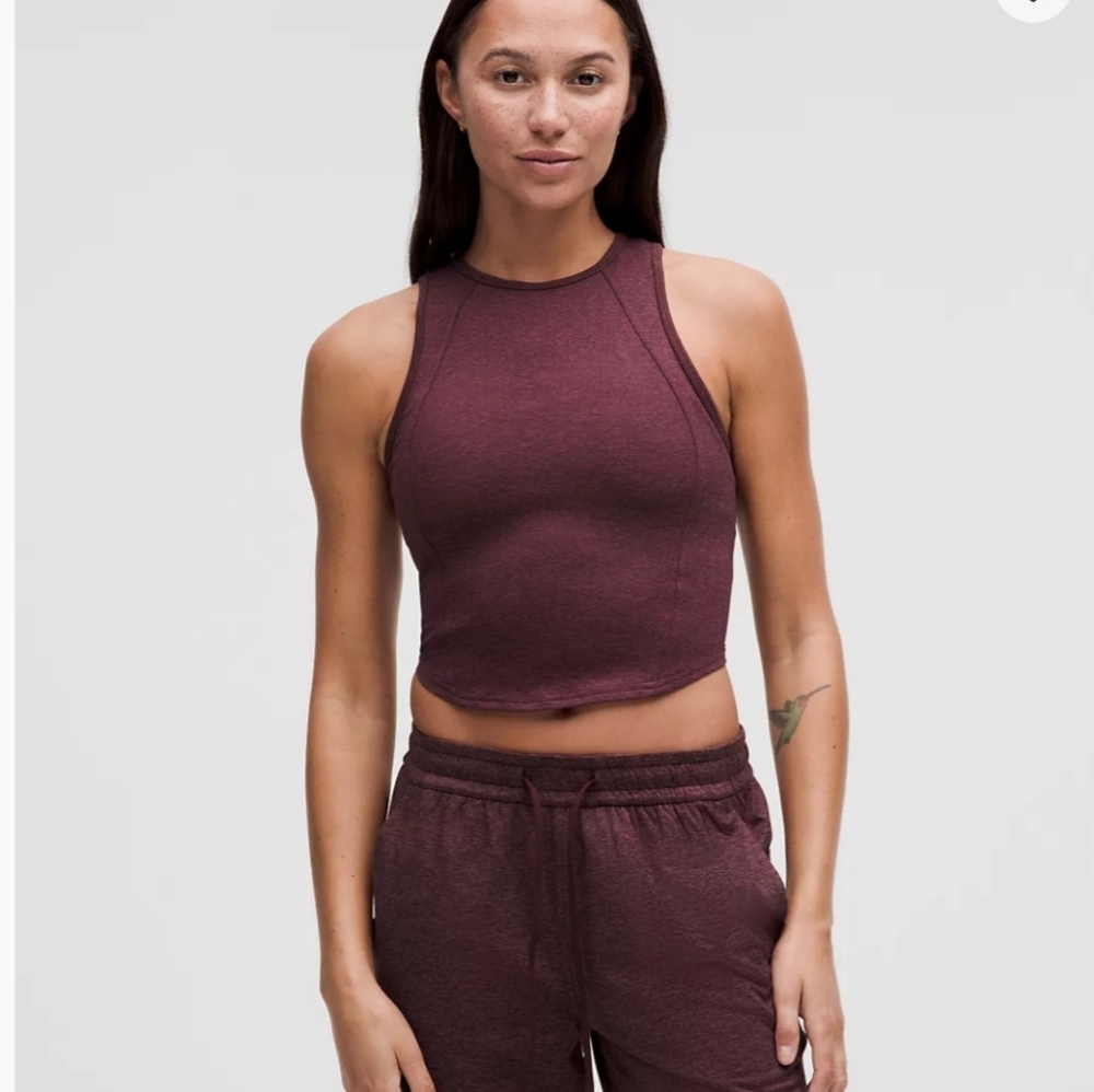 Lululemon Soft Sueded Crewneck Cropped Tank
